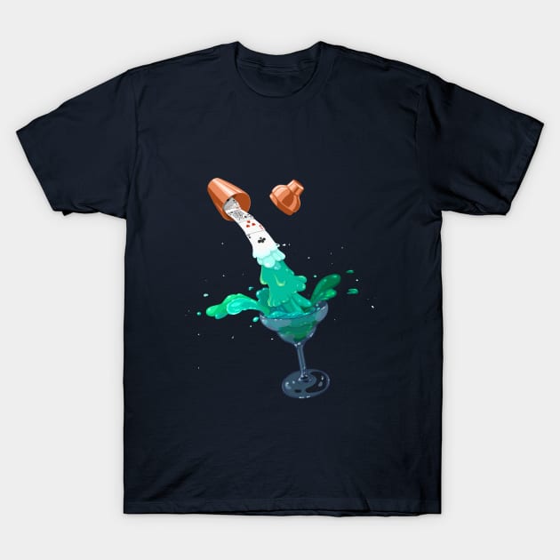 Card Cocktail T-Shirt by crumblyBiscuit